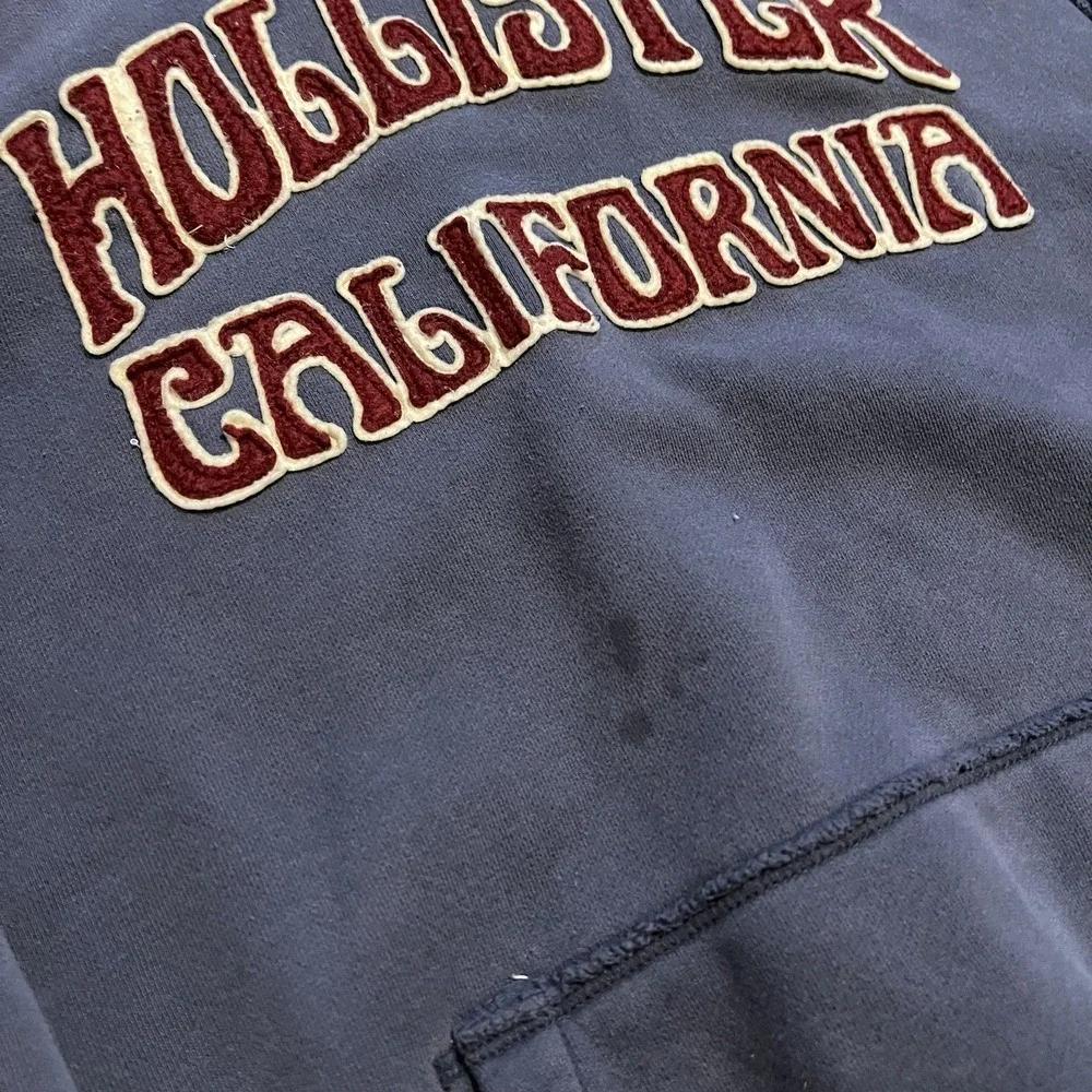 Vintage Y2K Hollister HCo Navy‎ Pullover Hoodie Sweatshirt Size XL OG Used